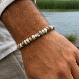 Bracelet Jaspe paysage Pour Homme(Réconfort)