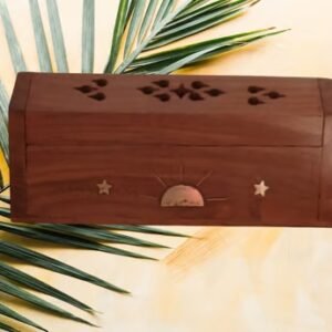 Porte-Encens Coffre en Bois pour Cônes