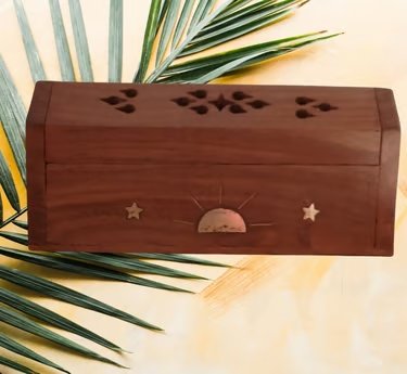 Porte-Encens Coffre en Bois pour Cônes