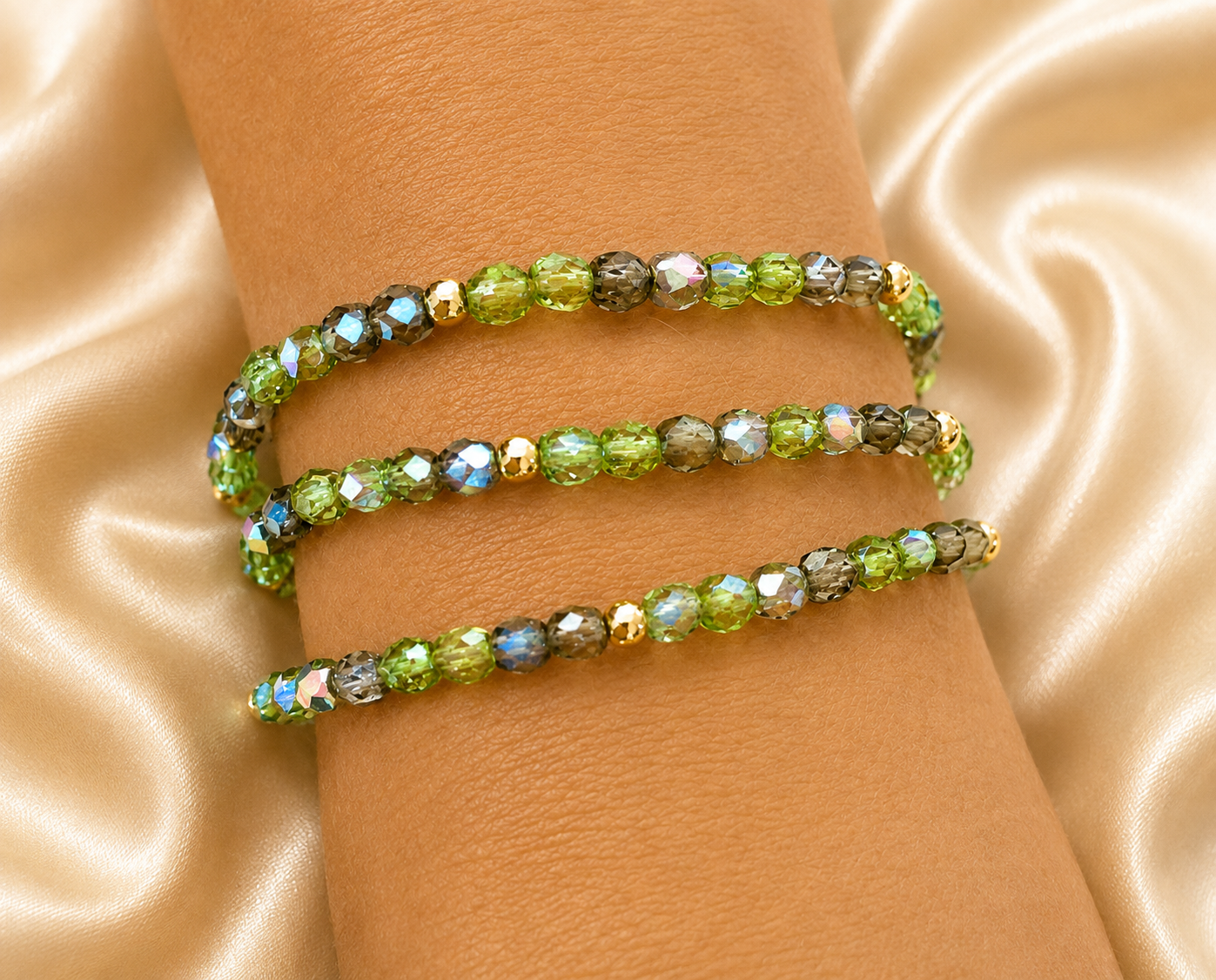 Bracelet 2-en-1 en verre – Éclat Nature