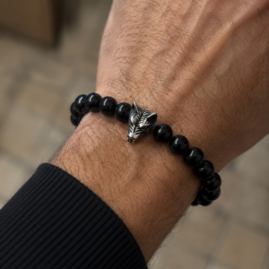 Bracelet Obsidienne Pour Homme(Ancrage et protection)