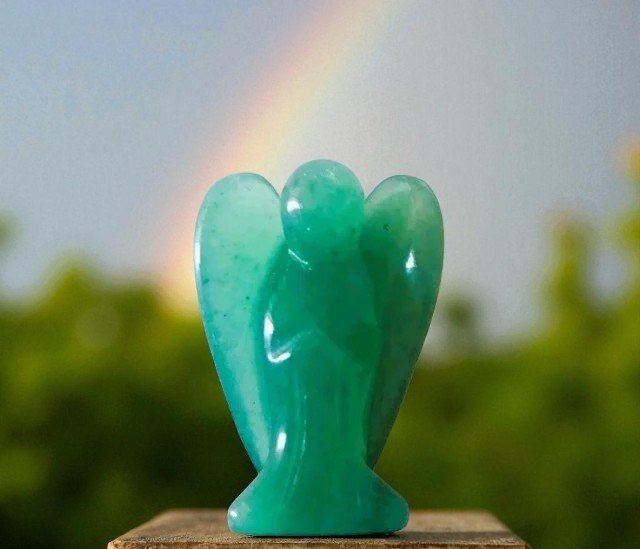 Petit Ange Minéral Aventurine Verte