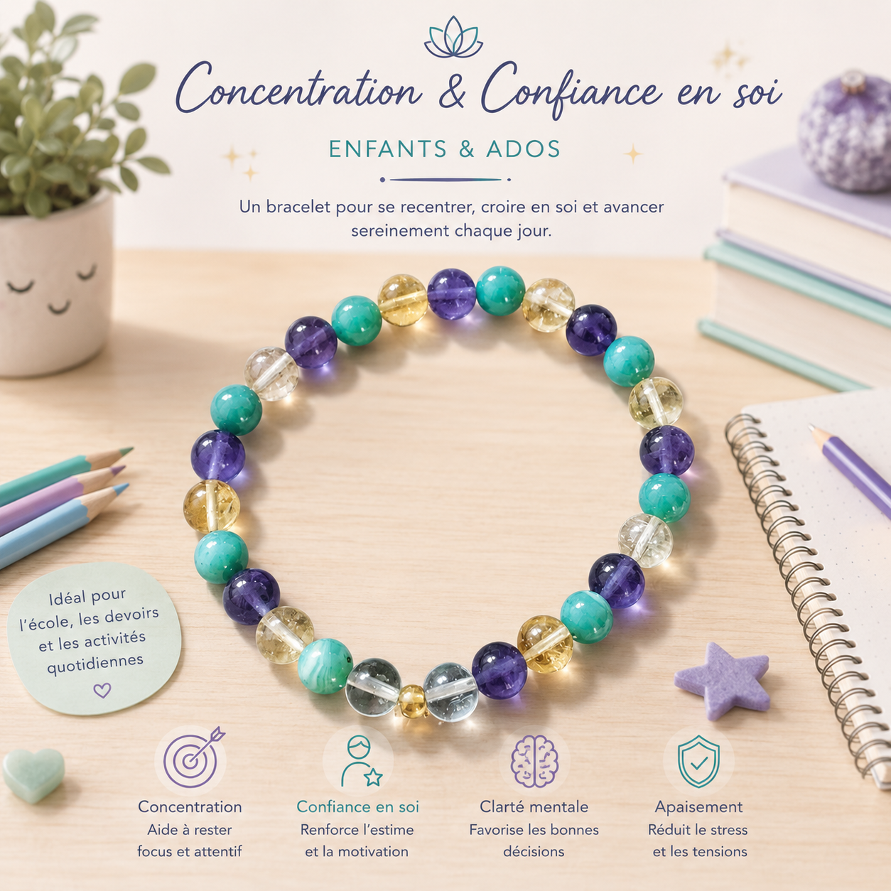 Bracelet " Concentration & Confiance en soi " – Image 3