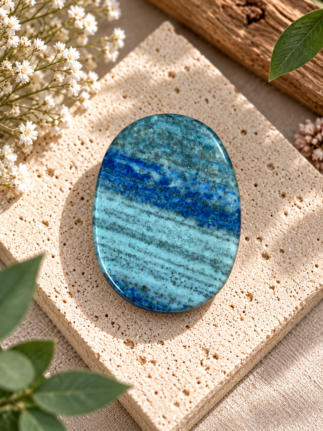 Galet Plat Lapis-Lazuli – Image 2