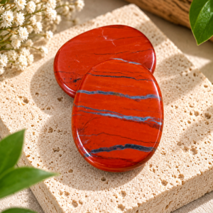 Galet plat Jaspe Rouge