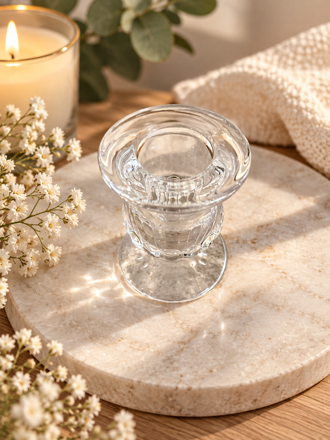 Bougeoir en verre conique – Image 3