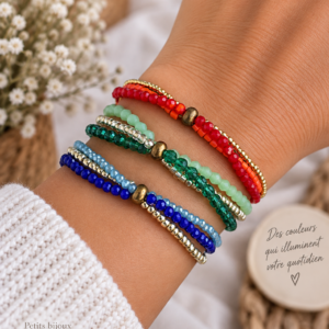 Bracelet en petites perles entrecroisée