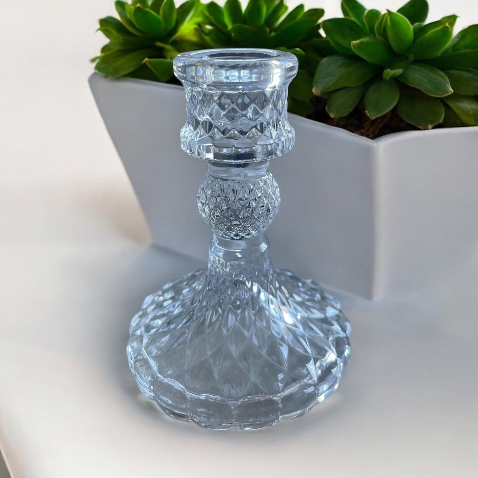Bougeoir en verre Romantisme et Elégance – Image 2