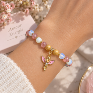 Bracelet Pierre de Lune, Muscovite & Bois « Douce Protection »
