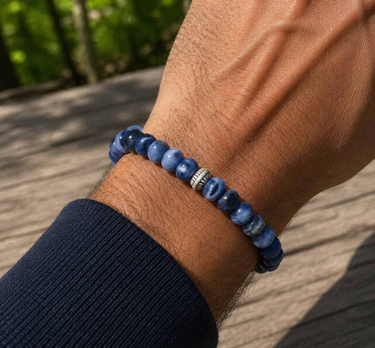 Bracelet Lapis lazuli pour Homme (Protection et sagesse)