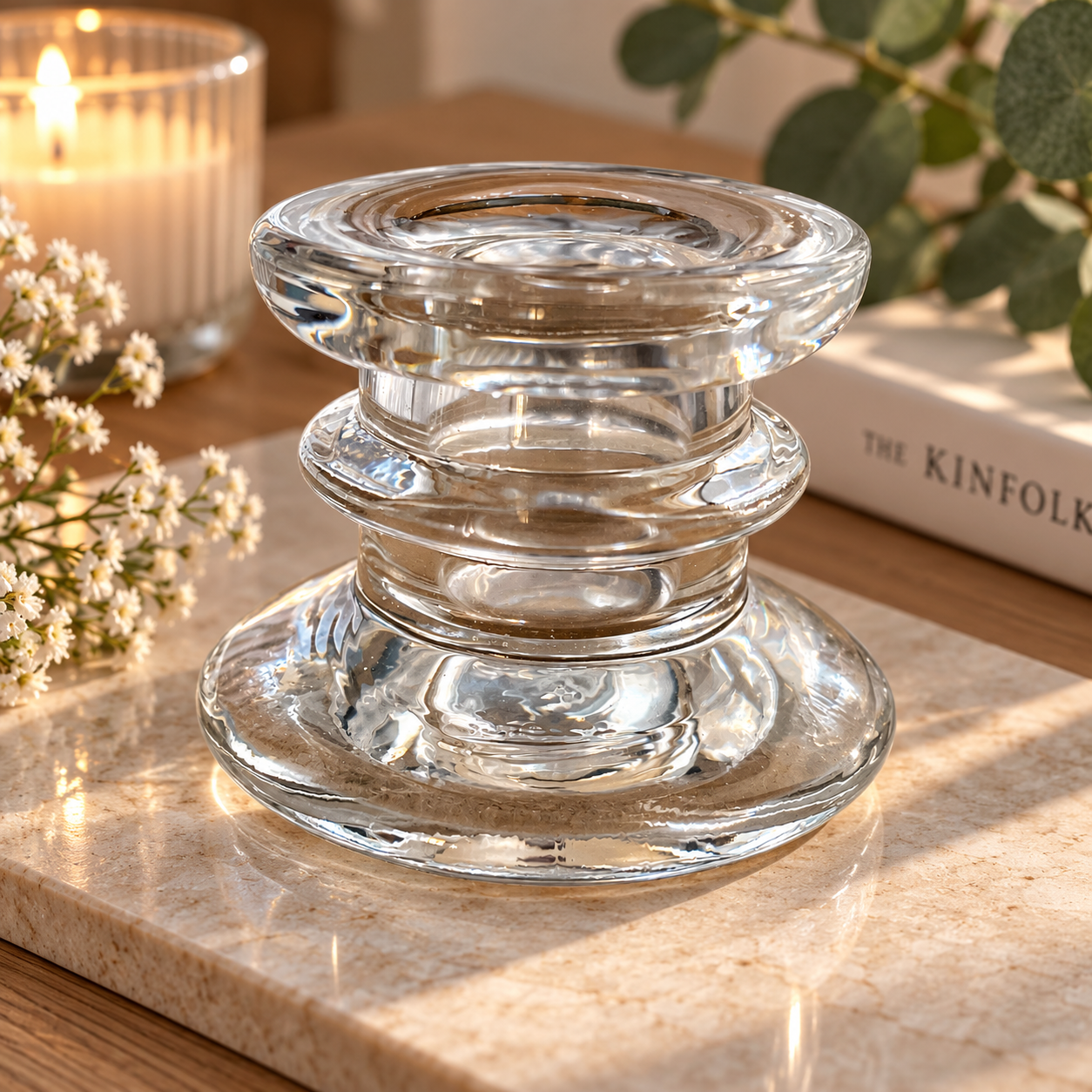 Petit bougeoir en verre