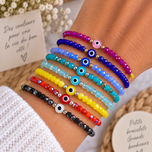 Bracelets en perles de verre – Œil protecteur